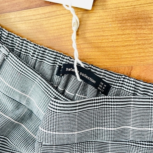 Zara Plaid Side Stripe Trousers Pants | Size M | NWT Check Workwear Street Style - Picture 3 of 4